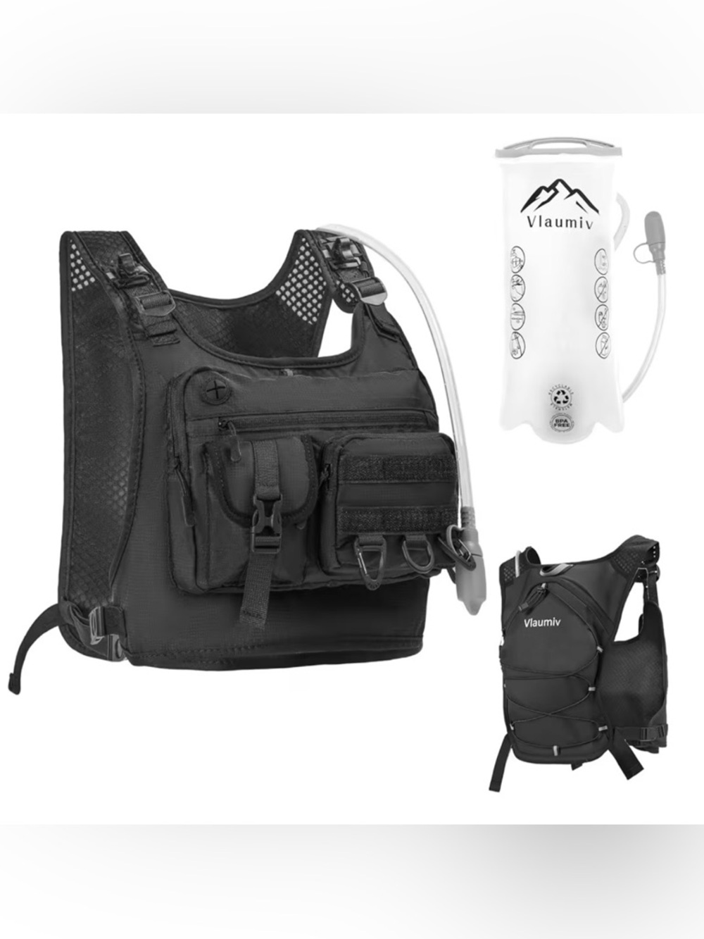 Running Vest for Women Men, Hydration Water Backpack with Adjustable Straps